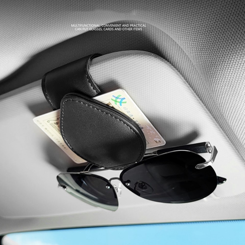 Brilleholder til bilens solskærm sort