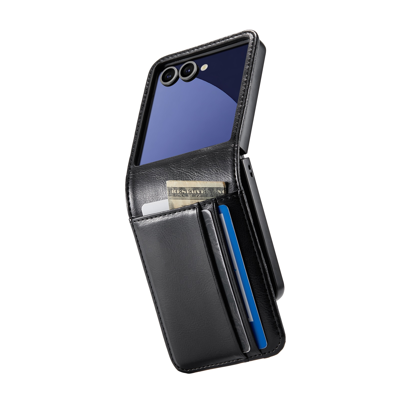 Ægte Læderetui Samsung Galaxy Z Flip 7 Sort