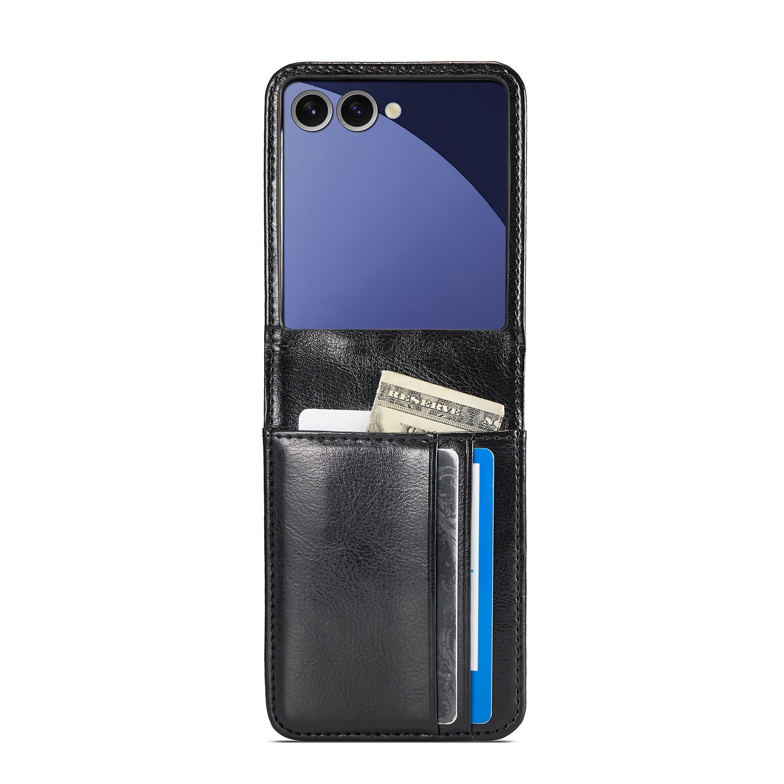 Ægte Læderetui Samsung Galaxy Z Flip 7 Sort