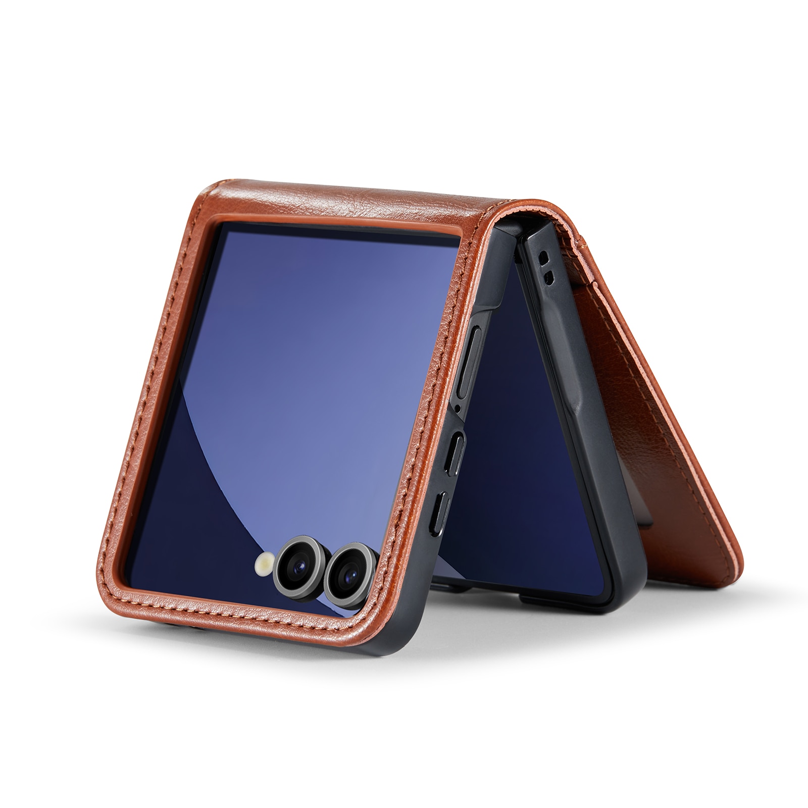 Ægte Læderetui Samsung Galaxy Z Flip 7 Cognac