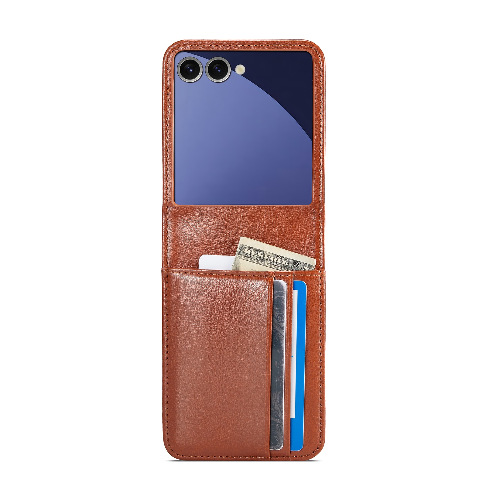 Ægte Læderetui Samsung Galaxy Z Flip 7 Cognac