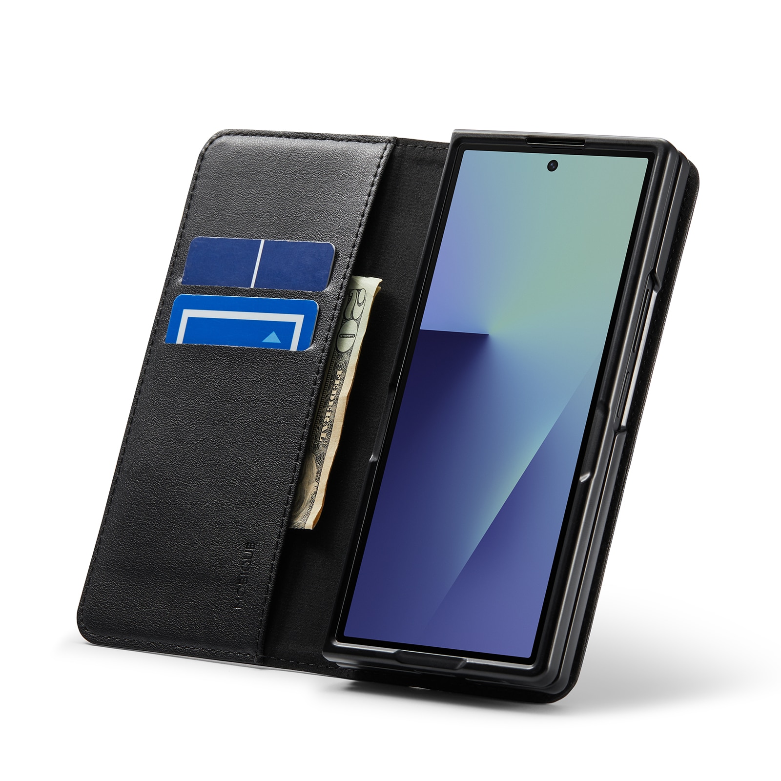 Ægte Læderetui Samsung Galaxy Z Fold 7 Sort