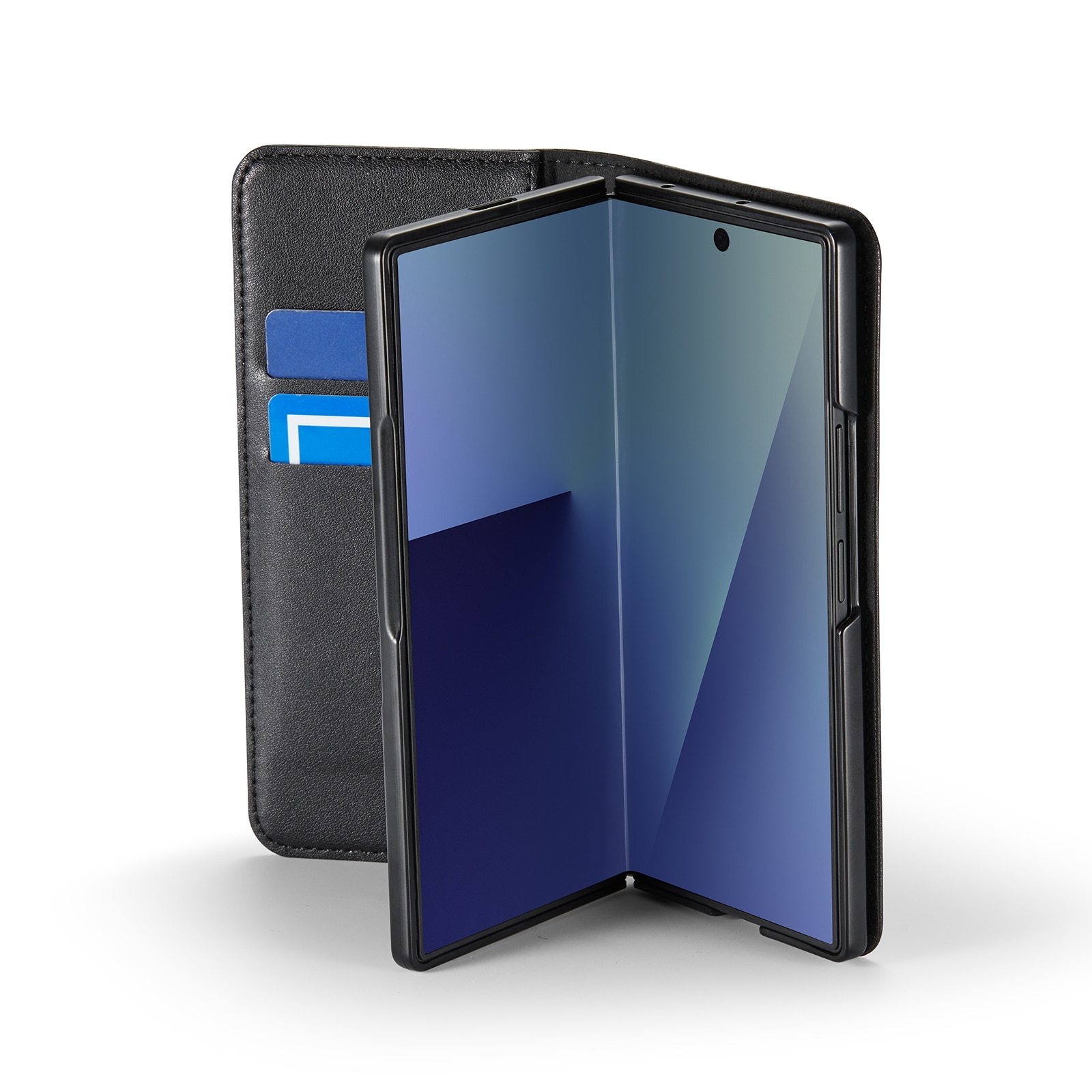 Ægte Læderetui Samsung Galaxy Z Fold 7 Sort