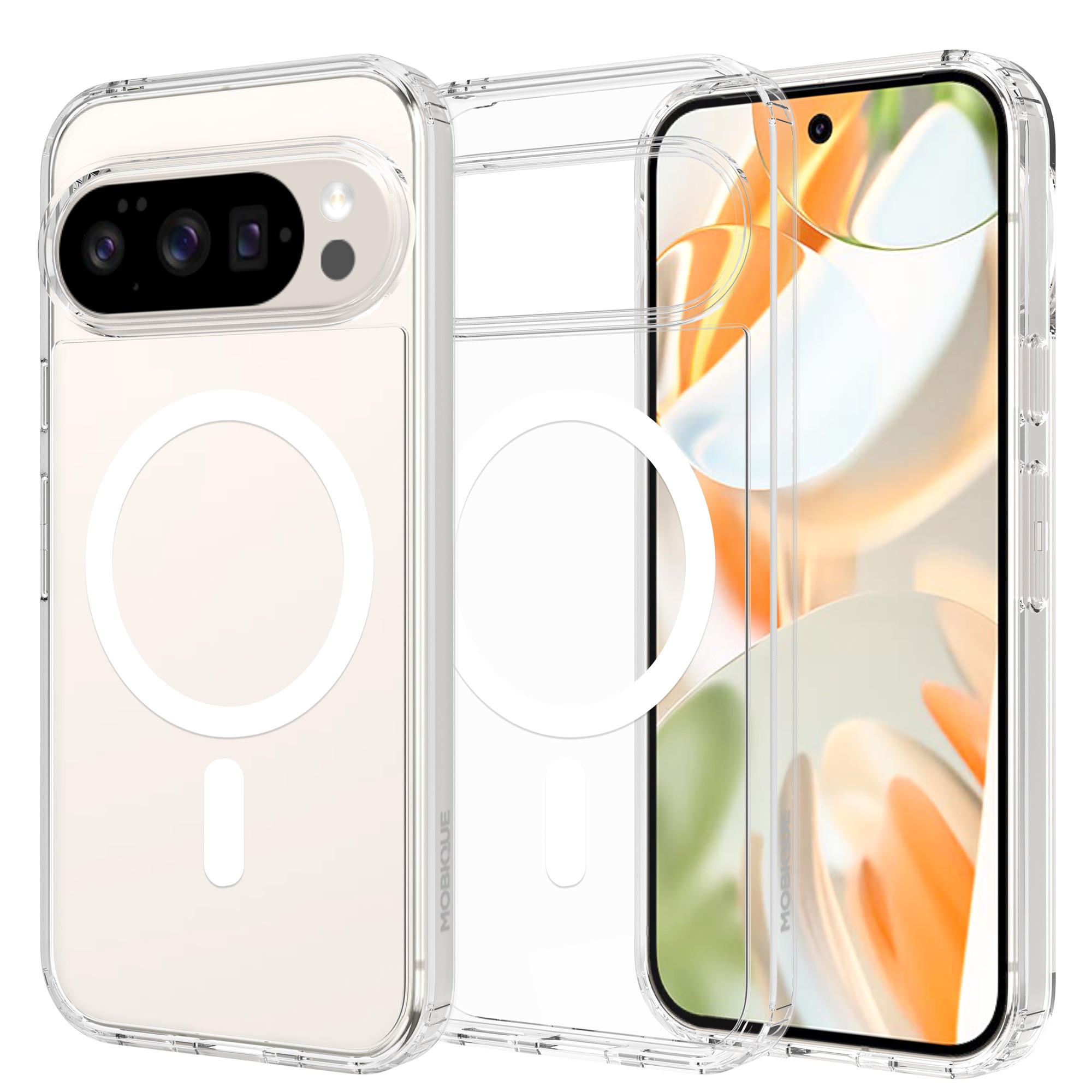 Hybridcover MagSafe Google Pixel 10 Gennemsigtig