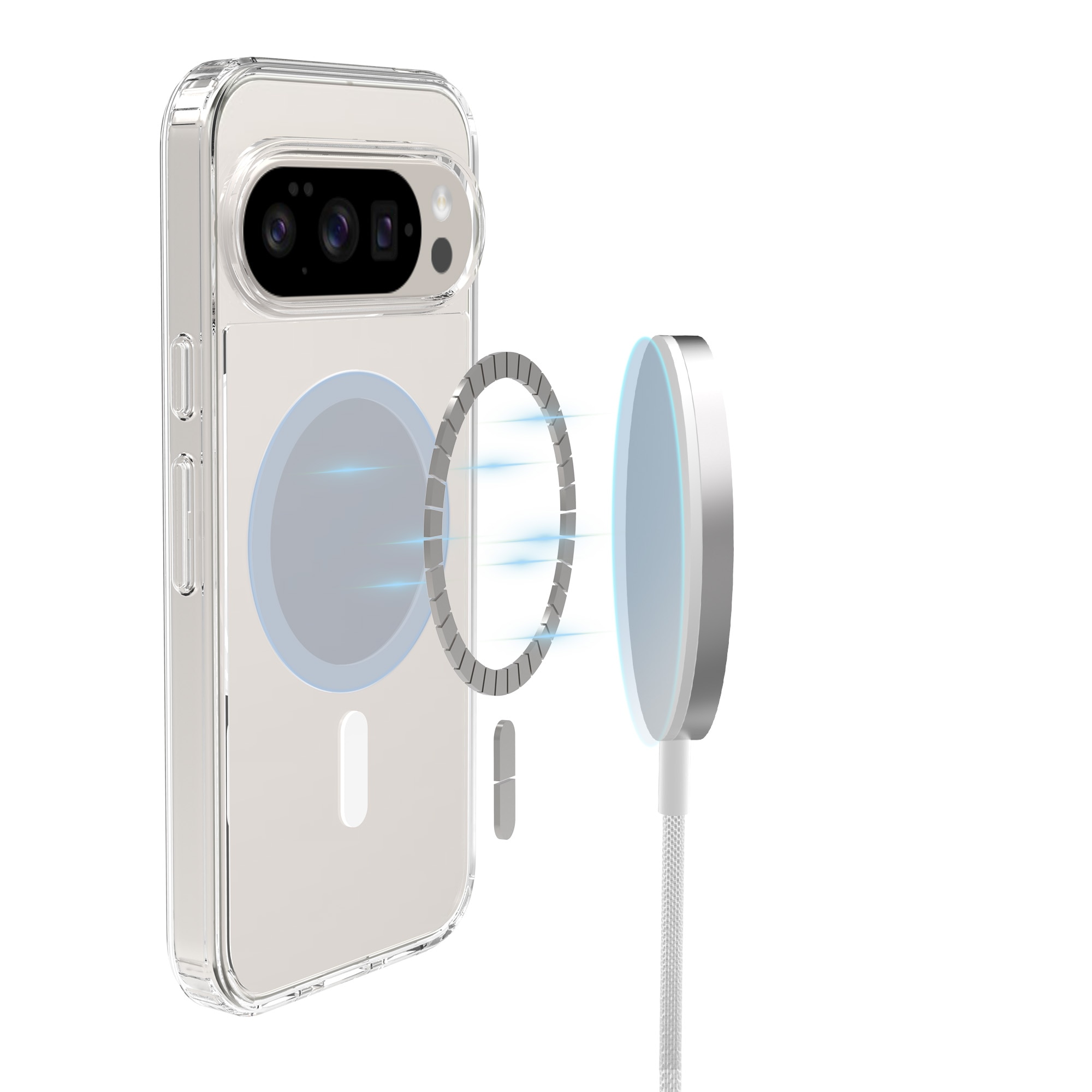 Hybridcover MagSafe Google Pixel 10 Pro Gennemsigtig