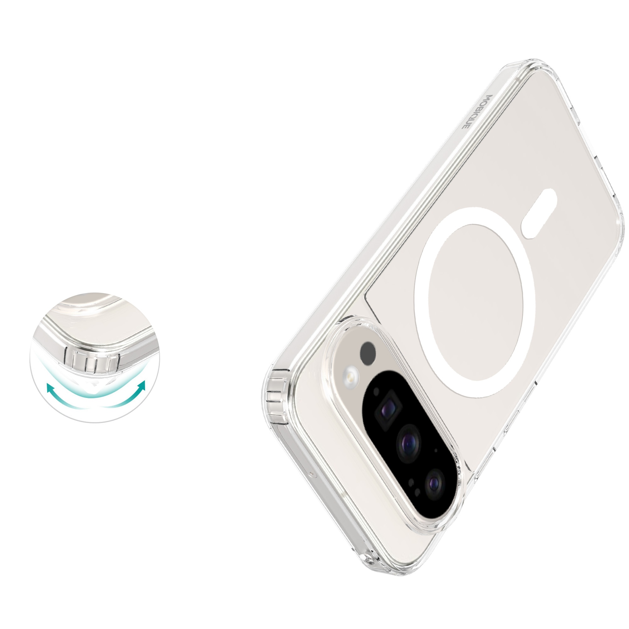 Hybridcover MagSafe Google Pixel 10 Pro Gennemsigtig