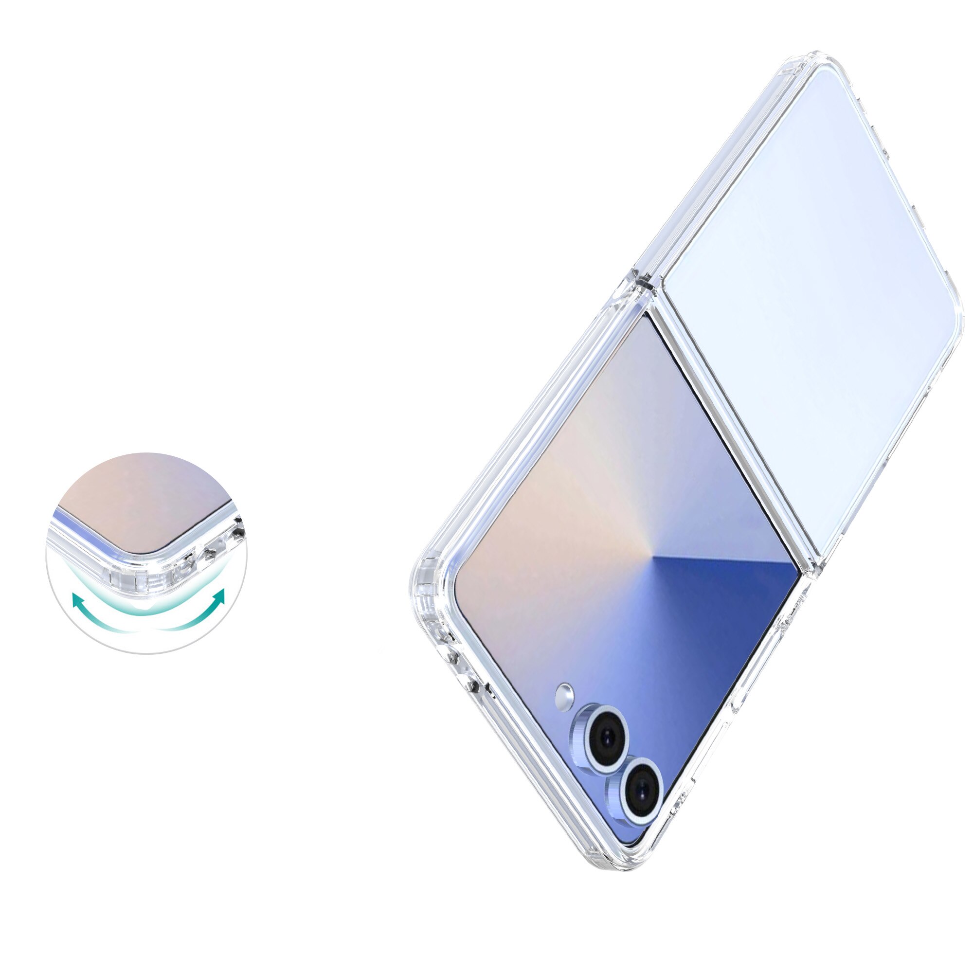 Hybridcover Samsung Galaxy Z Flip 7 gennemsigtig