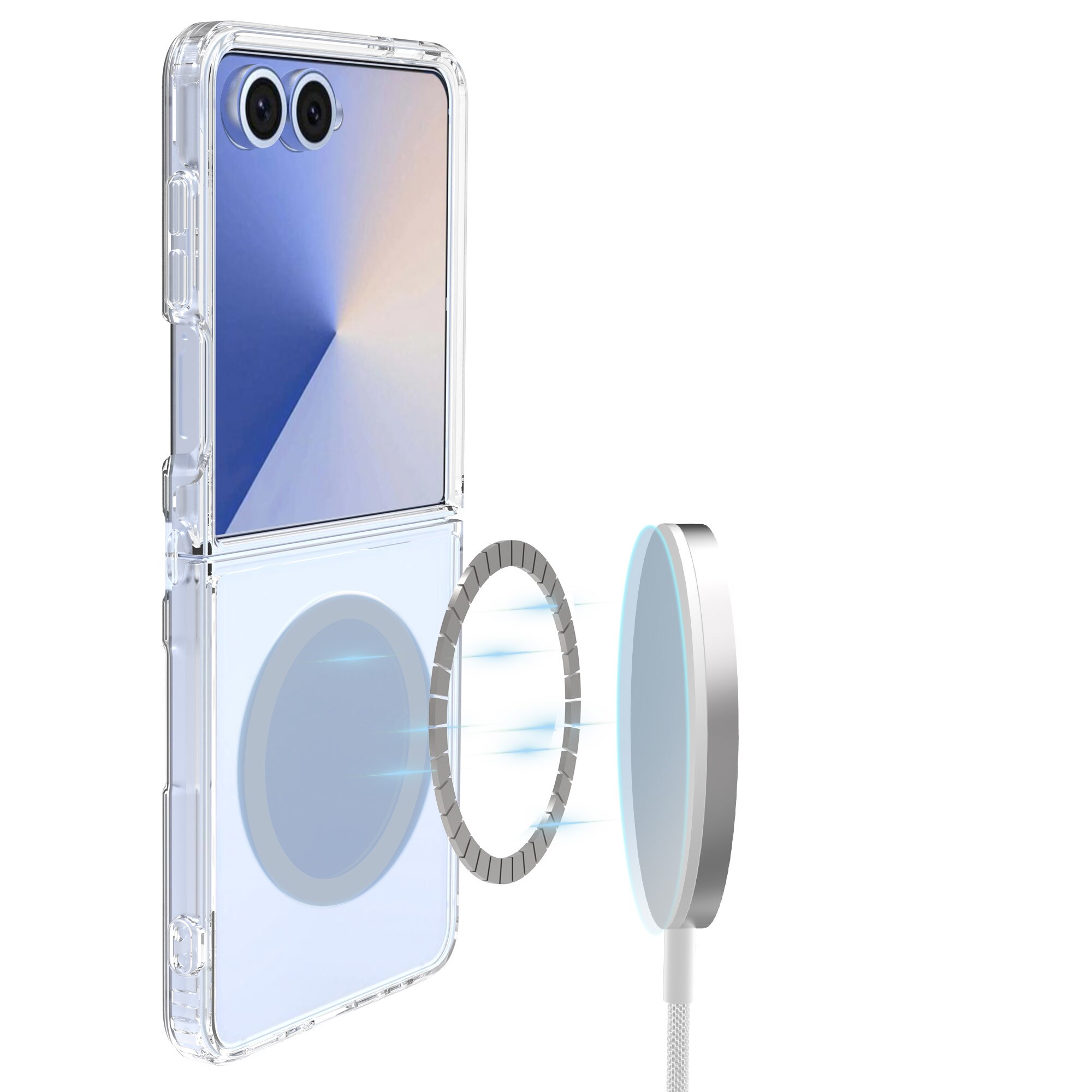 Hybridcover MagSafe Samsung Galaxy Z Flip 7 Gennemsigtig
