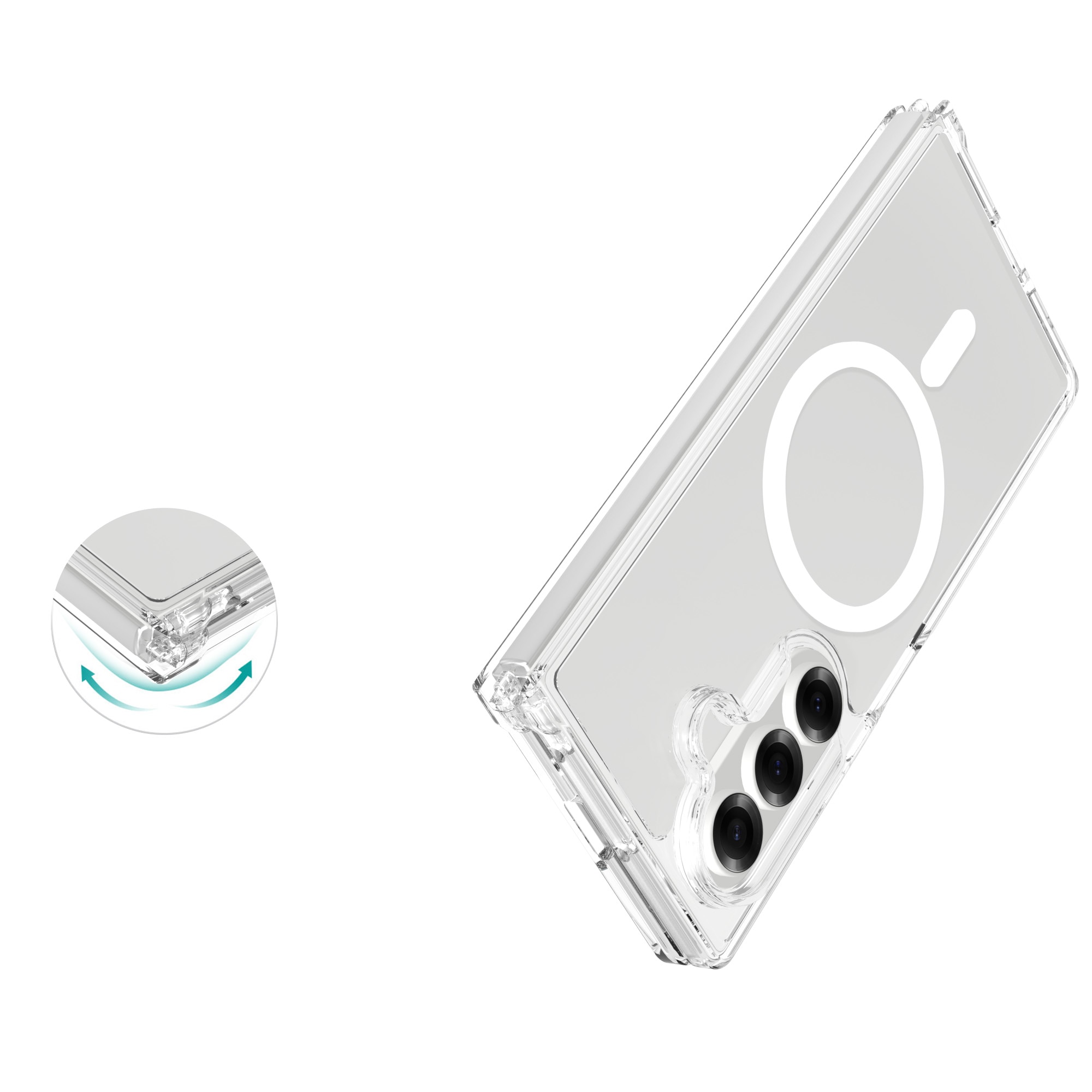 Hybridcover MagSafe Samsung Galaxy Z Fold 7 Gennemsigtig