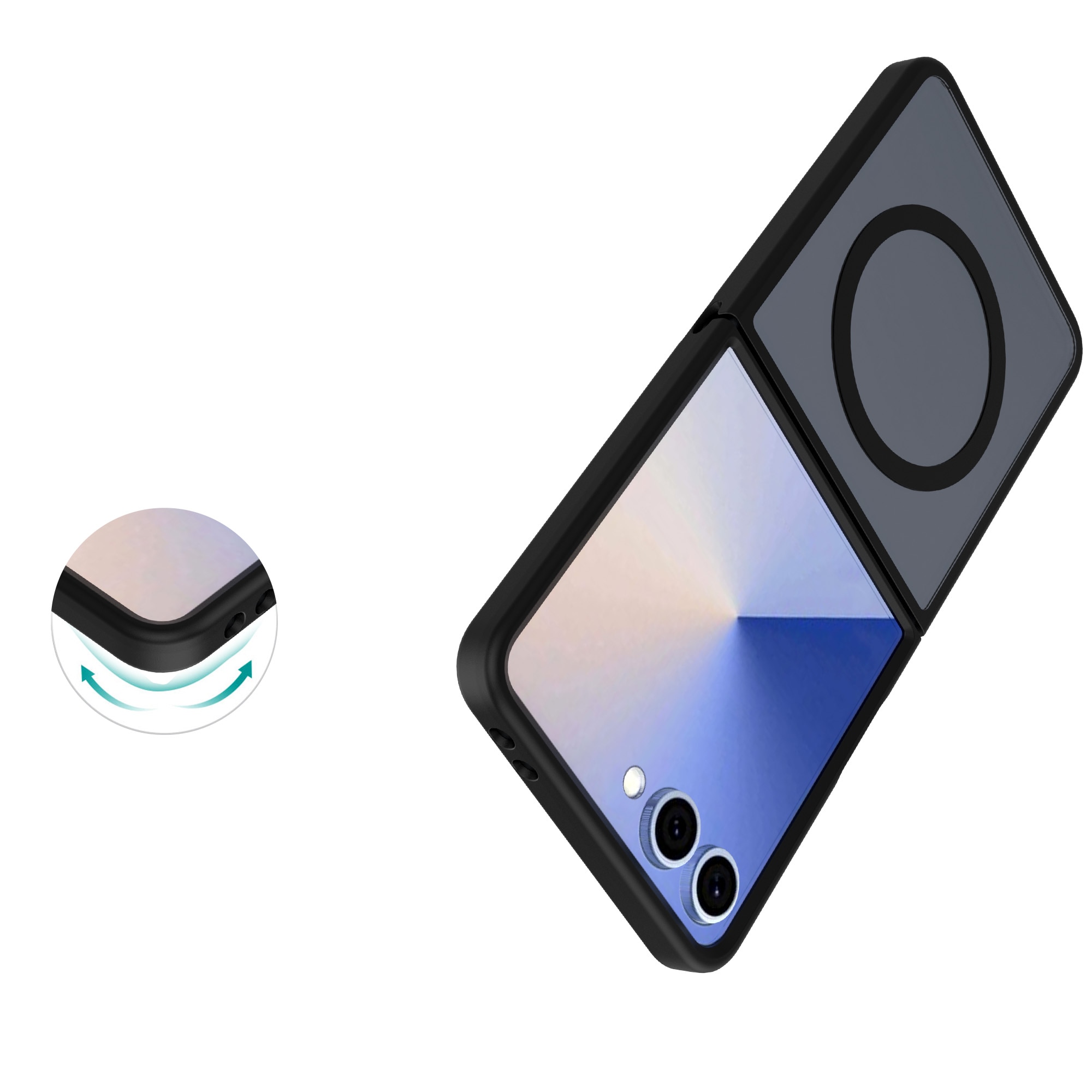 Magnetic Hybrid Cover Samsung Galaxy Z Flip 7 Frosted Black
