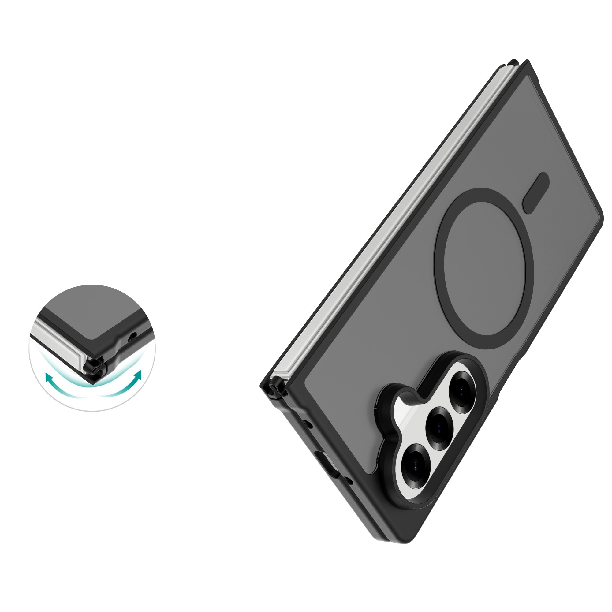 Magnetic Hybrid Cover Samsung Galaxy Z Fold 7 Frosted Black