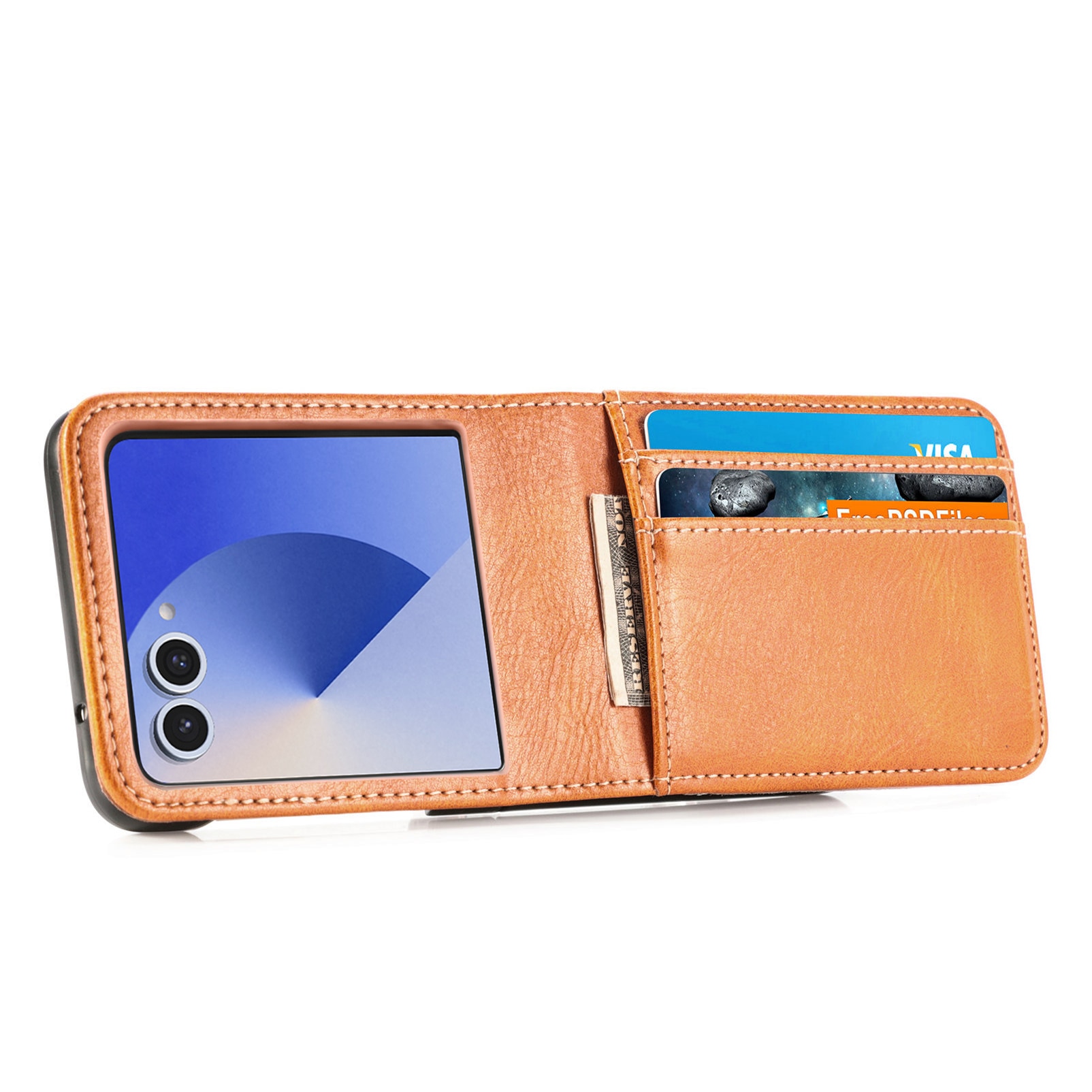 Mobiltaske Samsung Galaxy Z Flip 7 Cognac