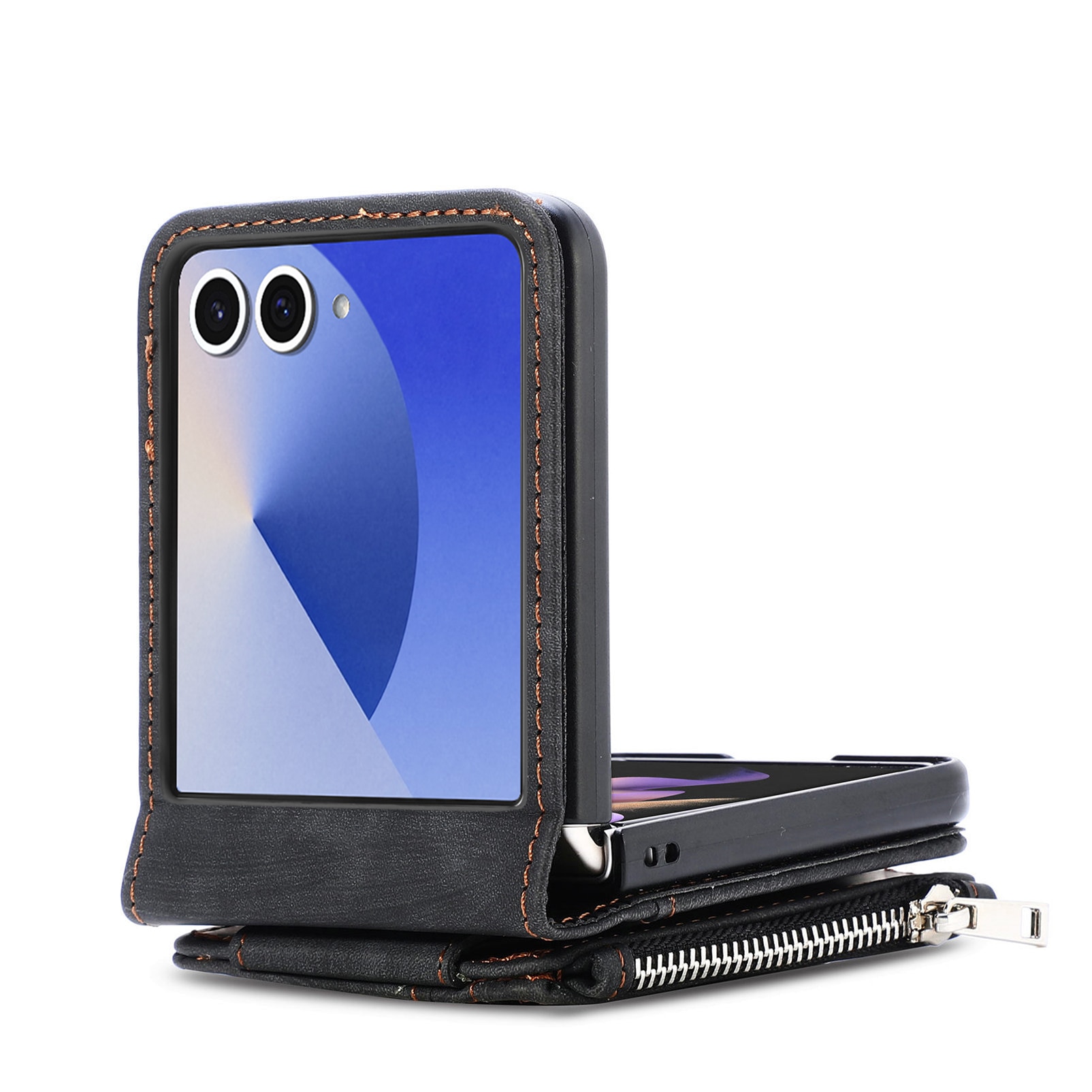 Zipper Multi-Slot Mobiltaske Samsung Galaxy Z Flip 7 Sort