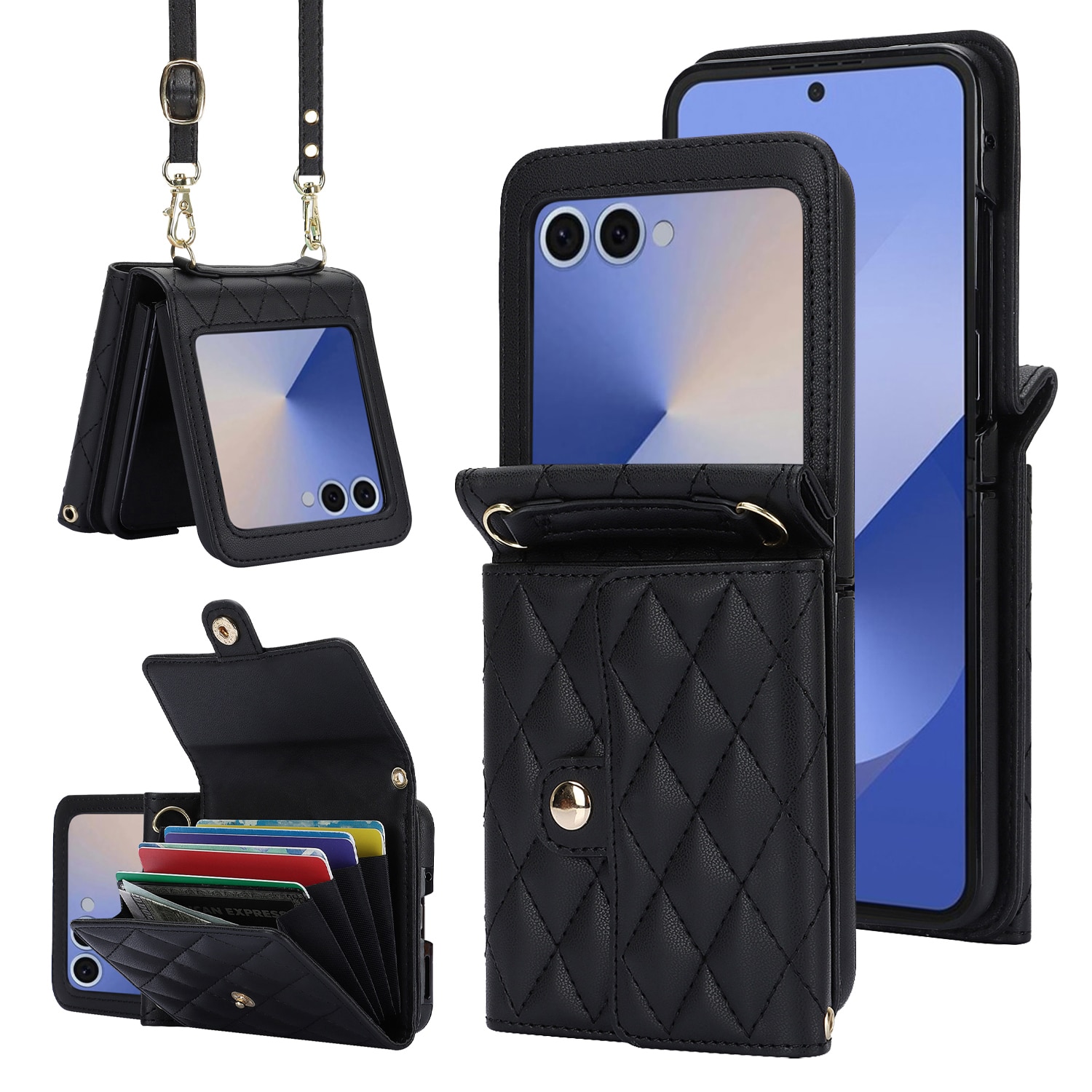 RFID blocking Pung Taske Samsung Galaxy Z Flip 7 Quilted Sort