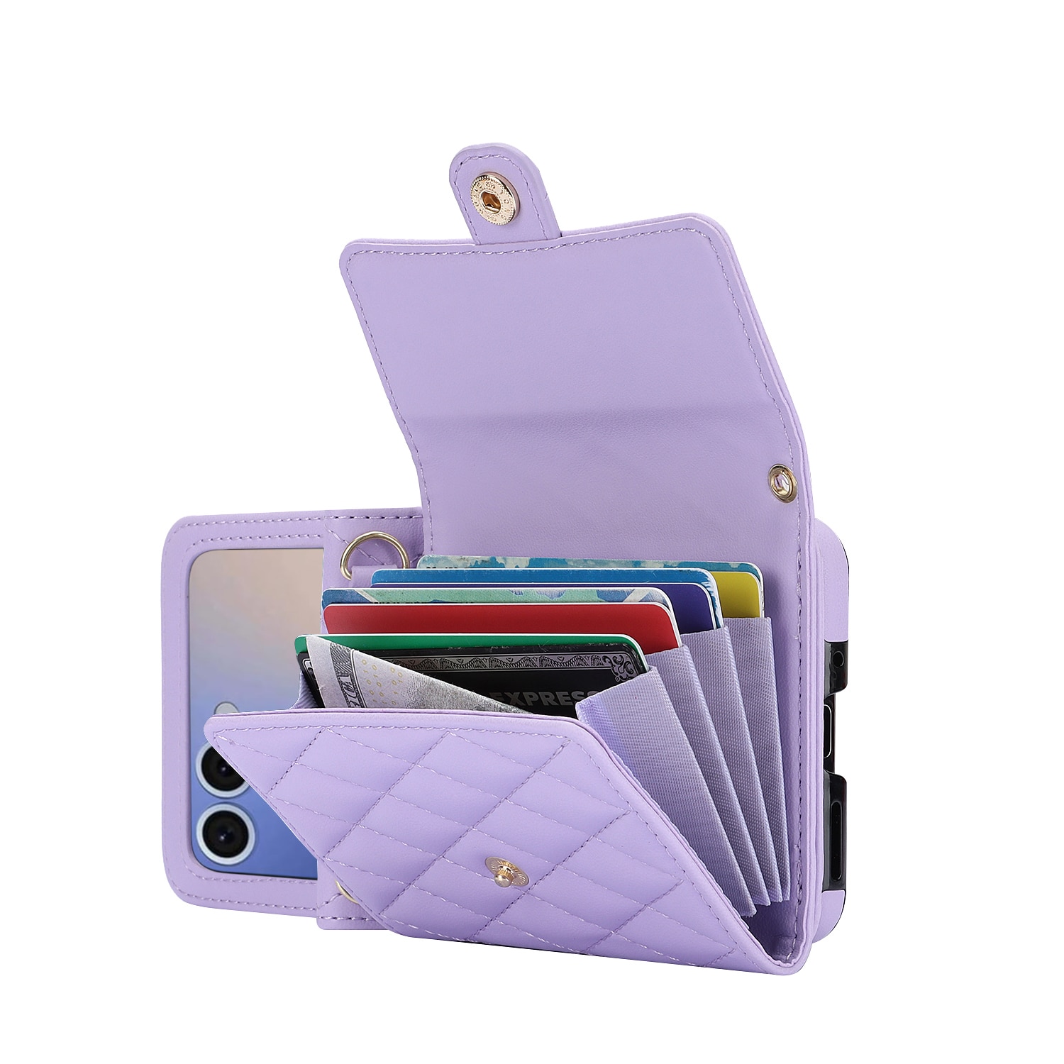 RFID blocking Pung Taske Samsung Galaxy Z Flip 7 Quilted Lilla
