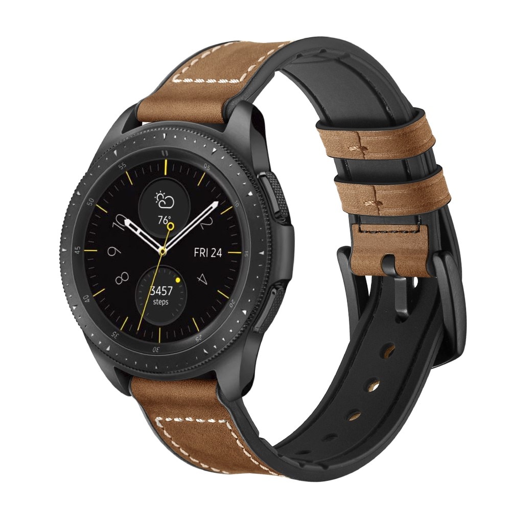 Premium Læderrem Galaxy Watch 4 Classic 42/46 mm brun