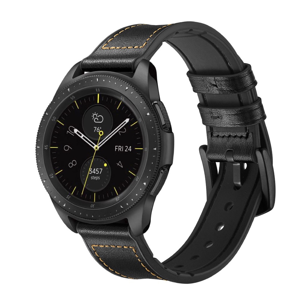 Premium Læderrem Samsung Galaxy Watch 5 Pro sort