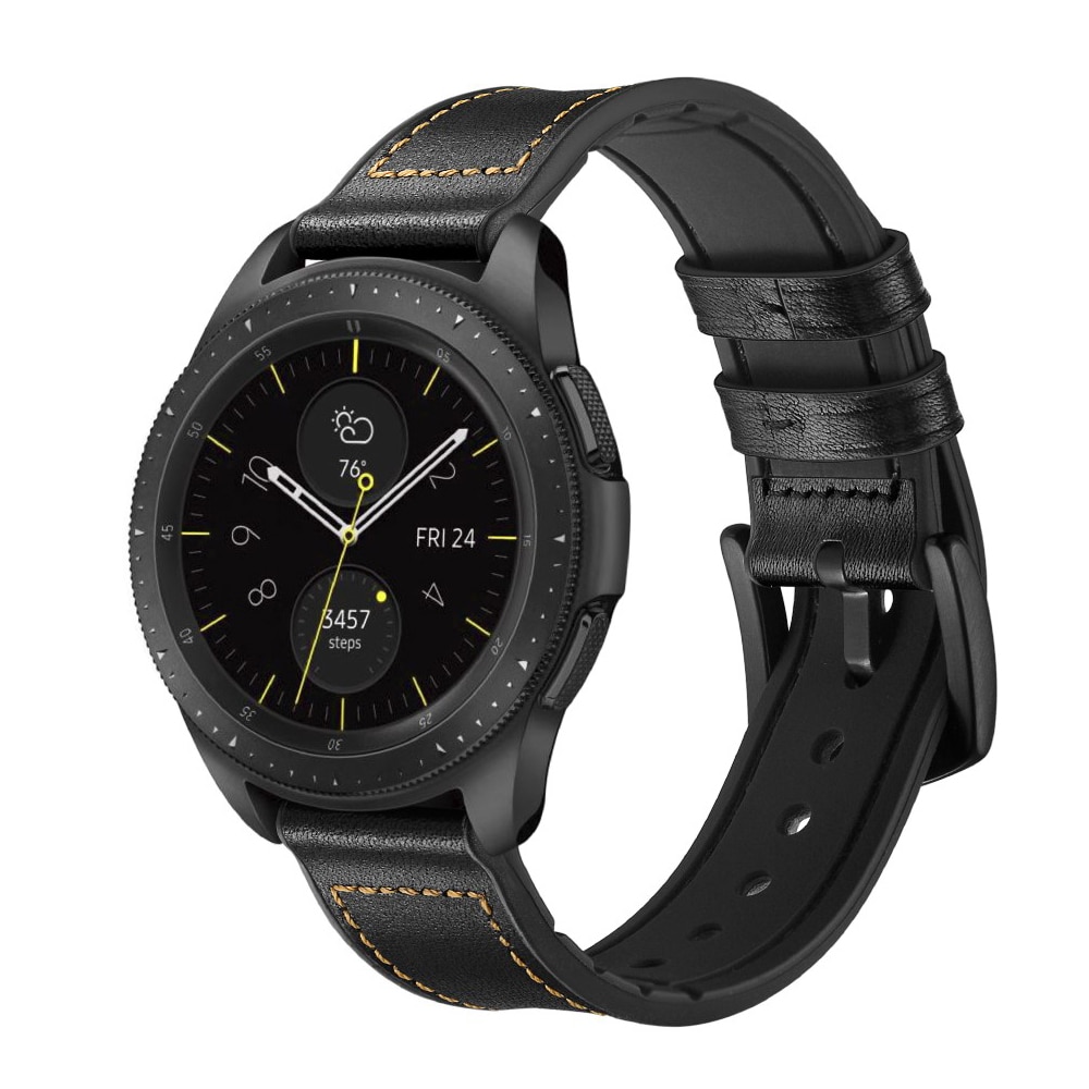 Premium Læderrem Samsung Galaxy Watch 5 Pro 45mm sort