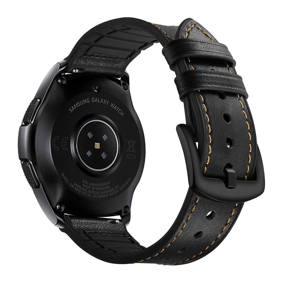 Premium Læderrem Samsung Galaxy Watch 4 Classic 42mm sort