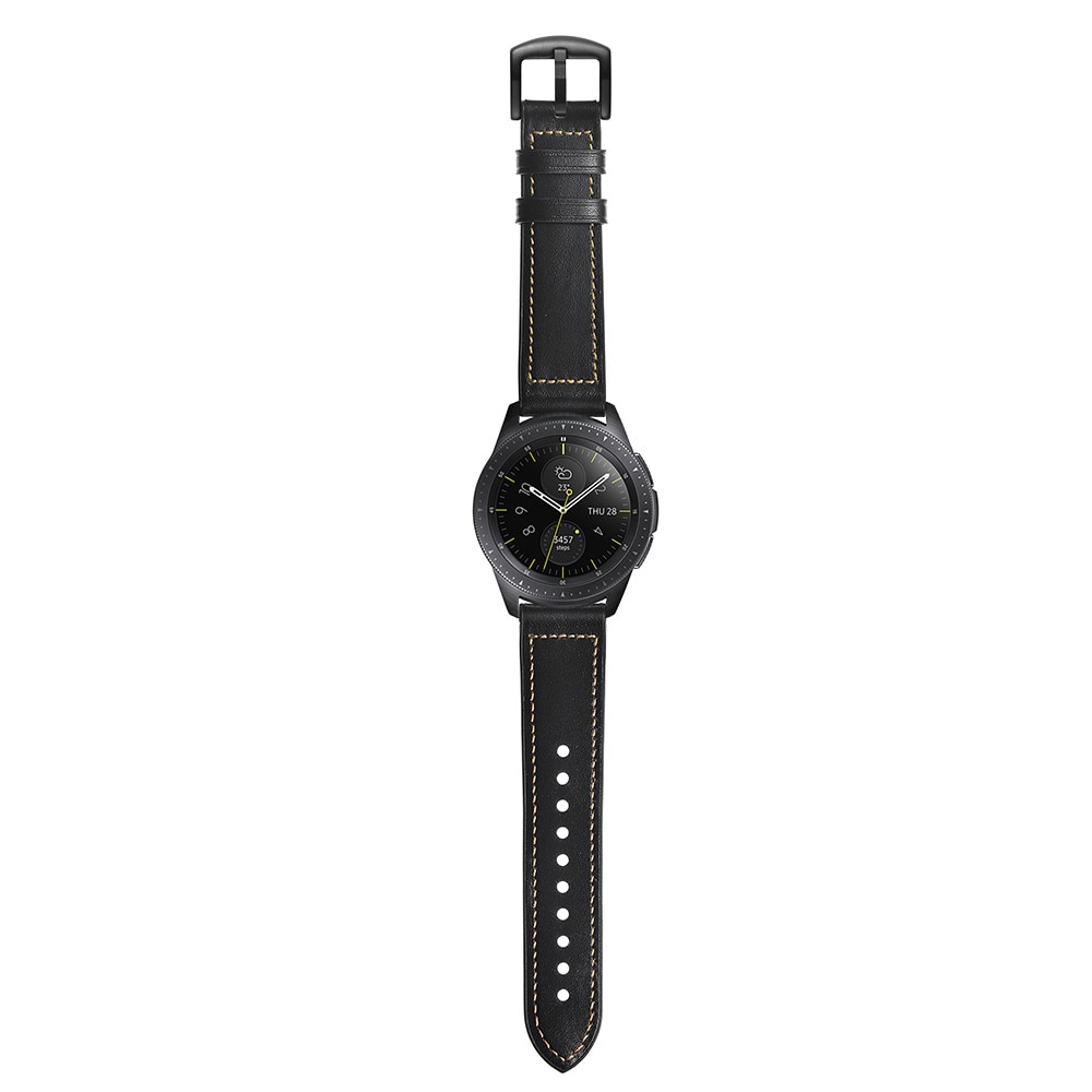 Premium Læderrem Samsung Galaxy Watch 5 Pro 45mm sort