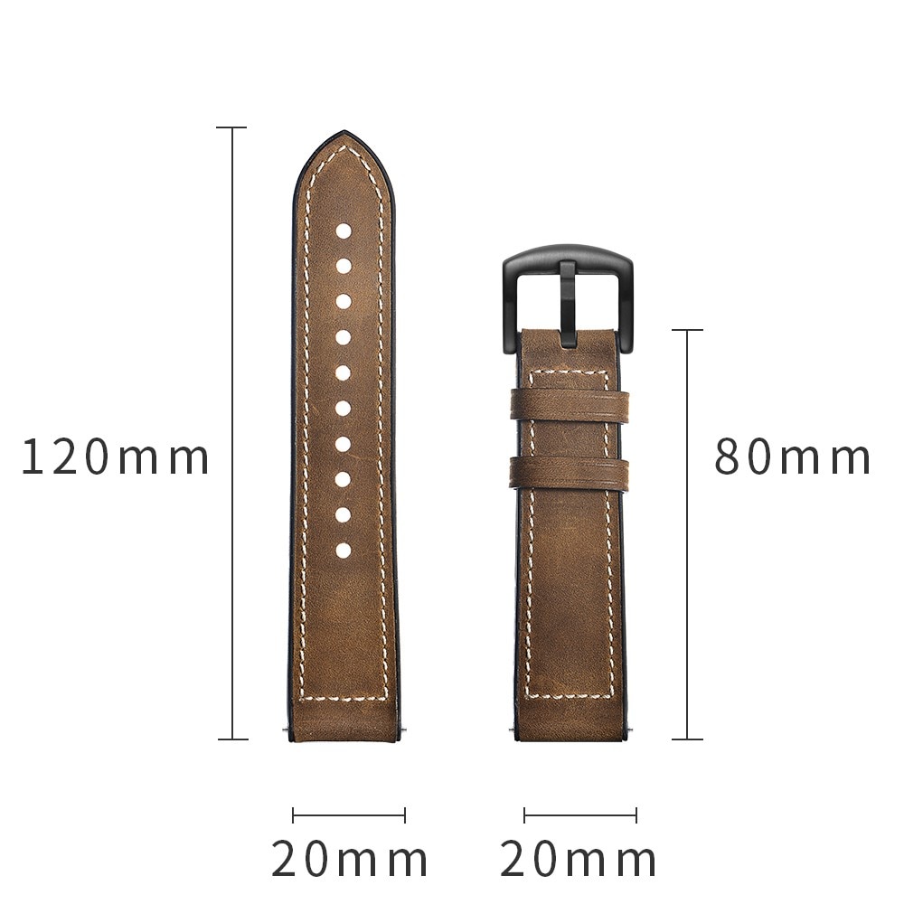 Premium Læderrem Samsung Galaxy Watch 4 40mm brun