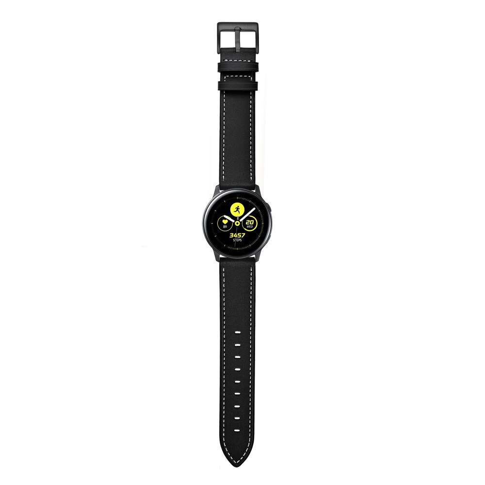 Læderrem Samsung Galaxy Watch 42mm sort