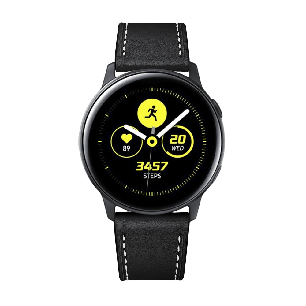 Læderrem Samsung Galaxy Watch 42mm sort