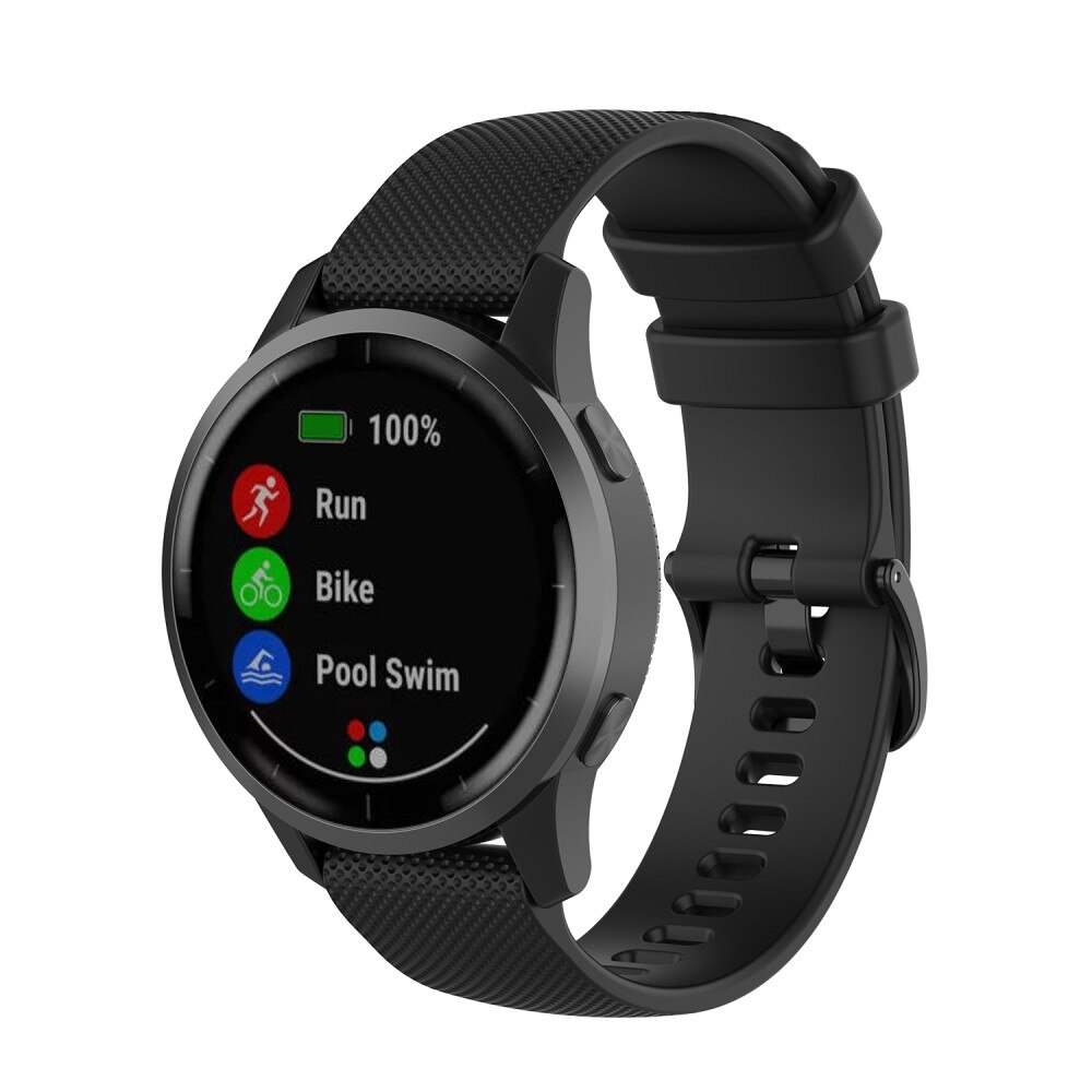 Rem af silikone til Garmin Vivoactive 4/Venu 2 sort