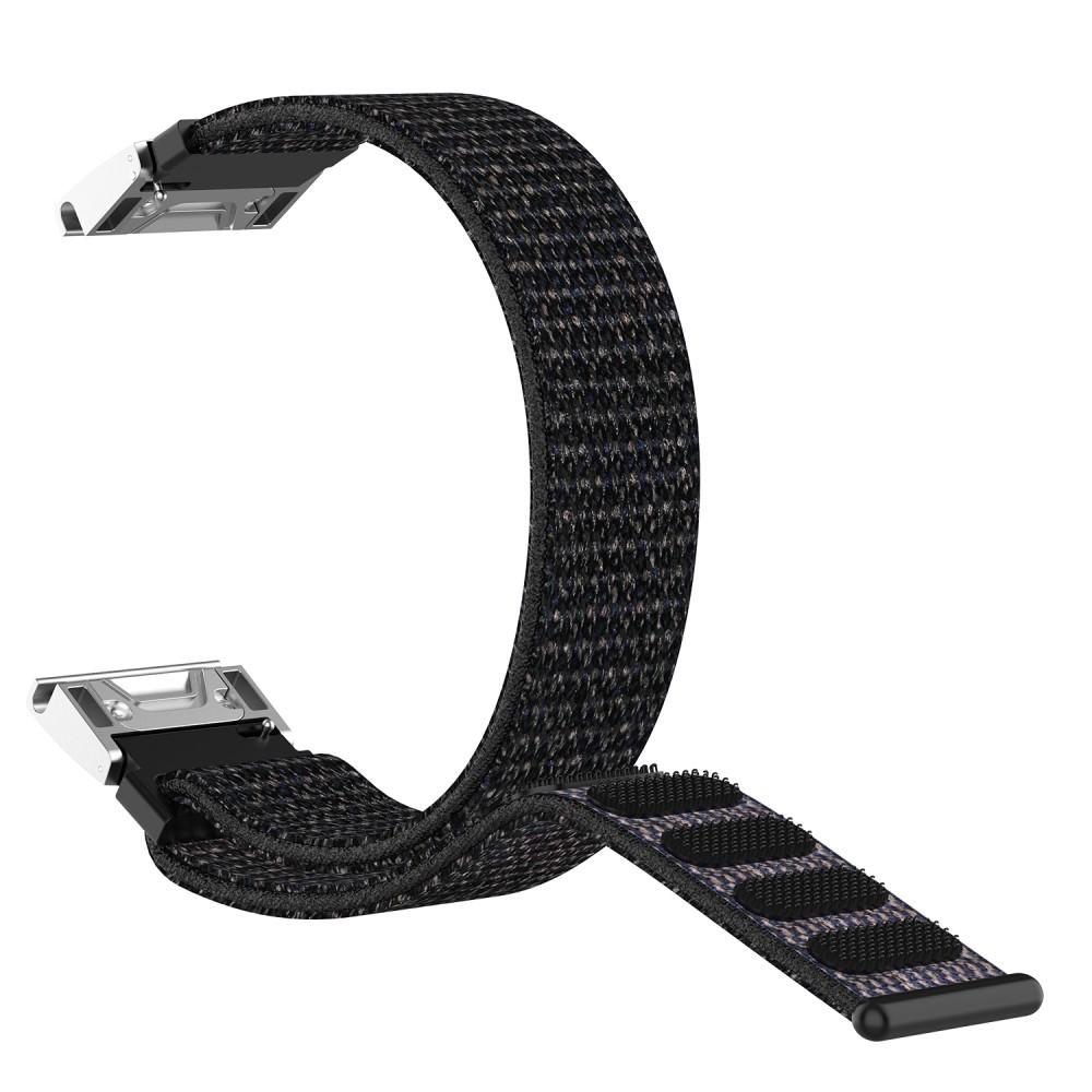 Nylonurrem Garmin Fenix 5/Fenix 6 Pro/Fenix 7/Fenix 6/Fenix 5 Plus Sort