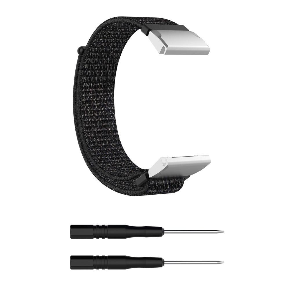 Nylonurrem Garmin Fenix 5/Fenix 6 Pro/Fenix 7/Fenix 6/Fenix 5 Plus Sort