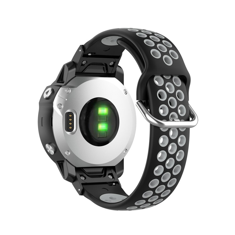 Silikonearmbånd Sport Garmin Fenix 7S sort