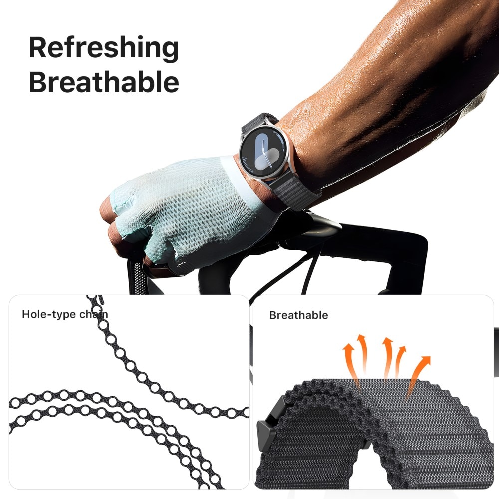 Active Nylon Armbånd Samsung Galaxy Watch 7 40mm Sort