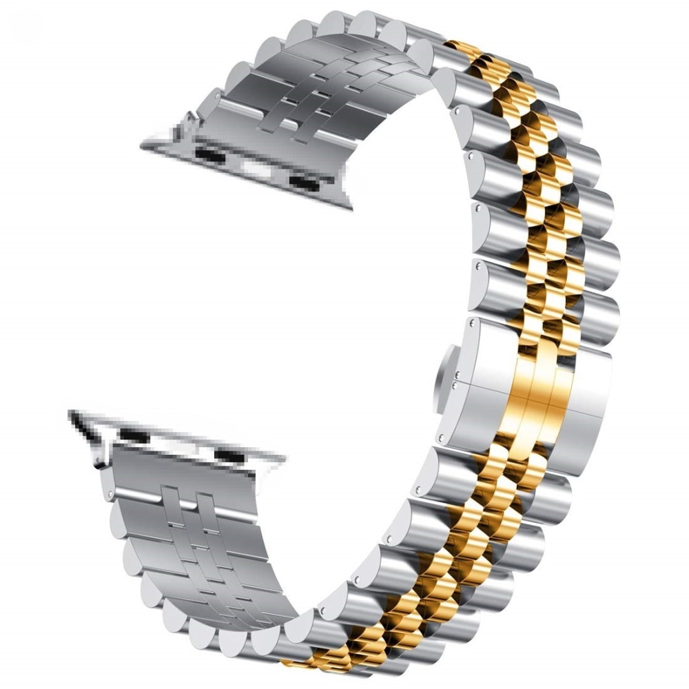 Stainless Steel Bracelet Apple Watch 41mm Series 7 sølv/guld
