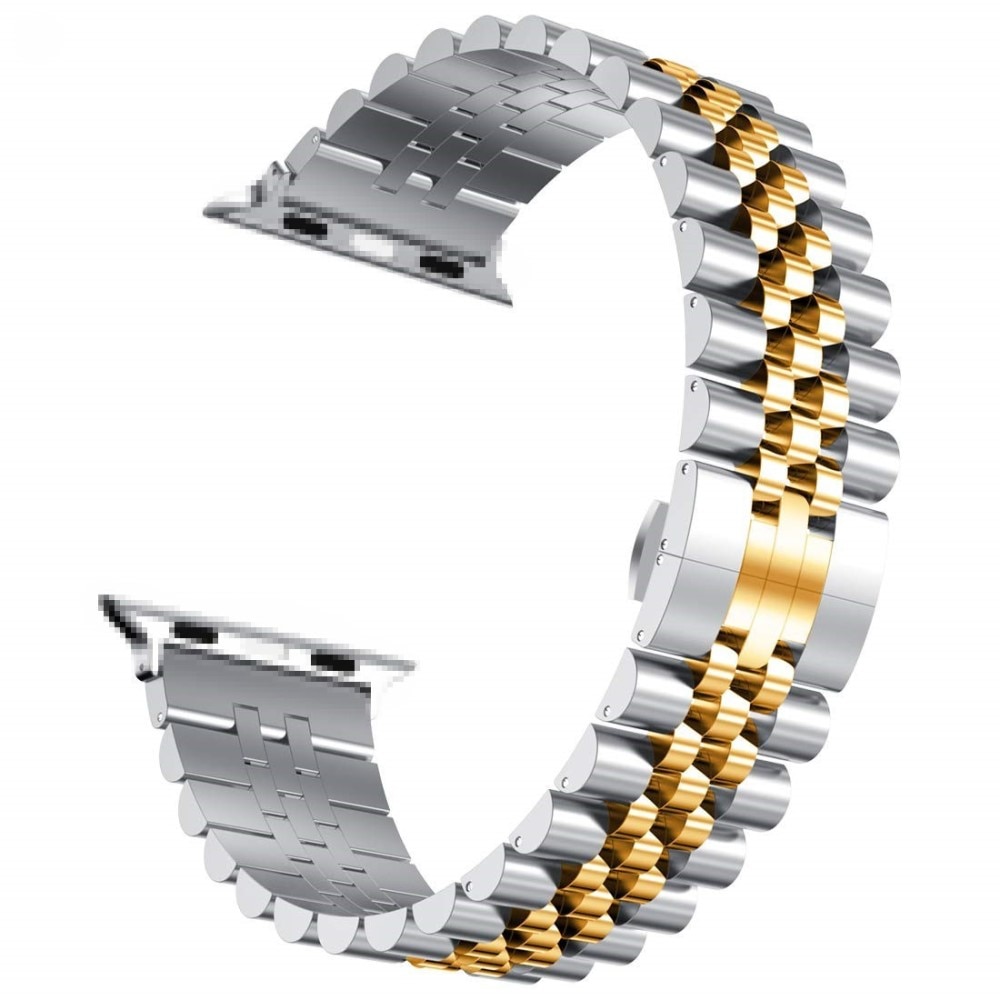 Stainless Steel Bracelet Apple Watch 41mm Series 8 sølv/guld