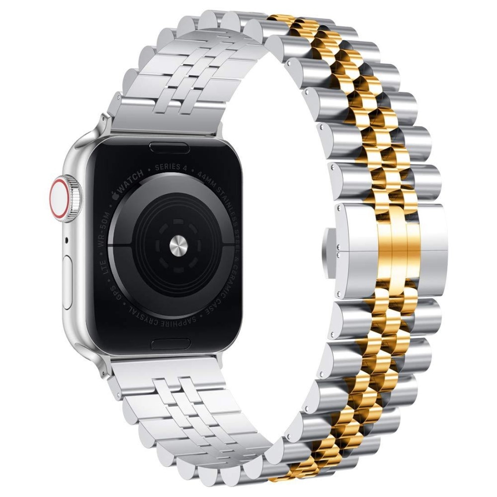 Stainless Steel Bracelet Apple Watch 41mm Series 8 sølv/guld