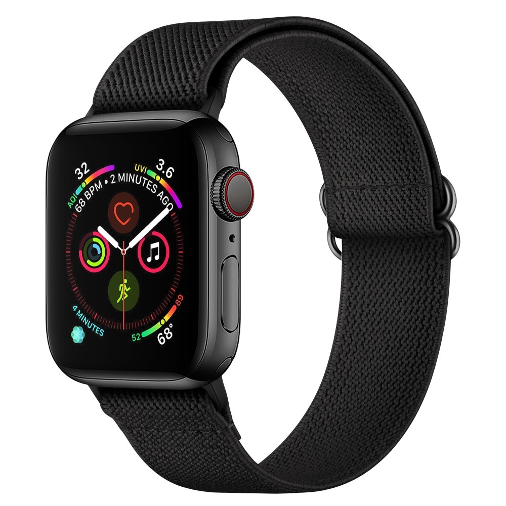 Elastisk Nylonurrem Apple Watch SE 40mm sort