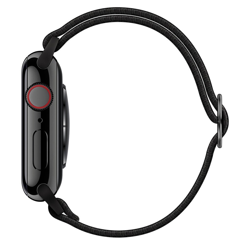Elastisk Nylonurrem Apple Watch Series 4-6 40mm Sort