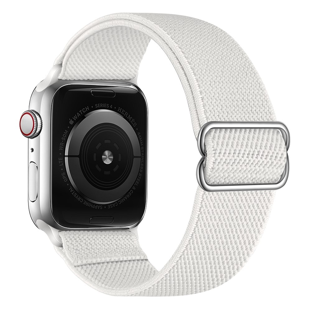 Elastisk Nylonurrem Apple Watch 44mm hvid