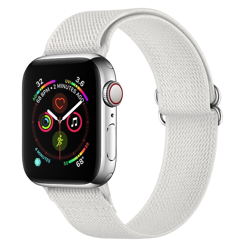 Elastisk Nylonurrem Apple Watch 38mm hvid