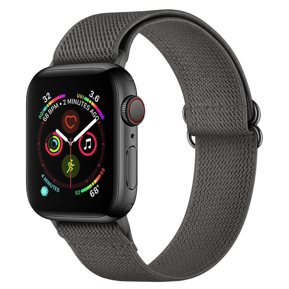 Elastisk Nylonurrem Apple Watch 38/40/41 mm grå