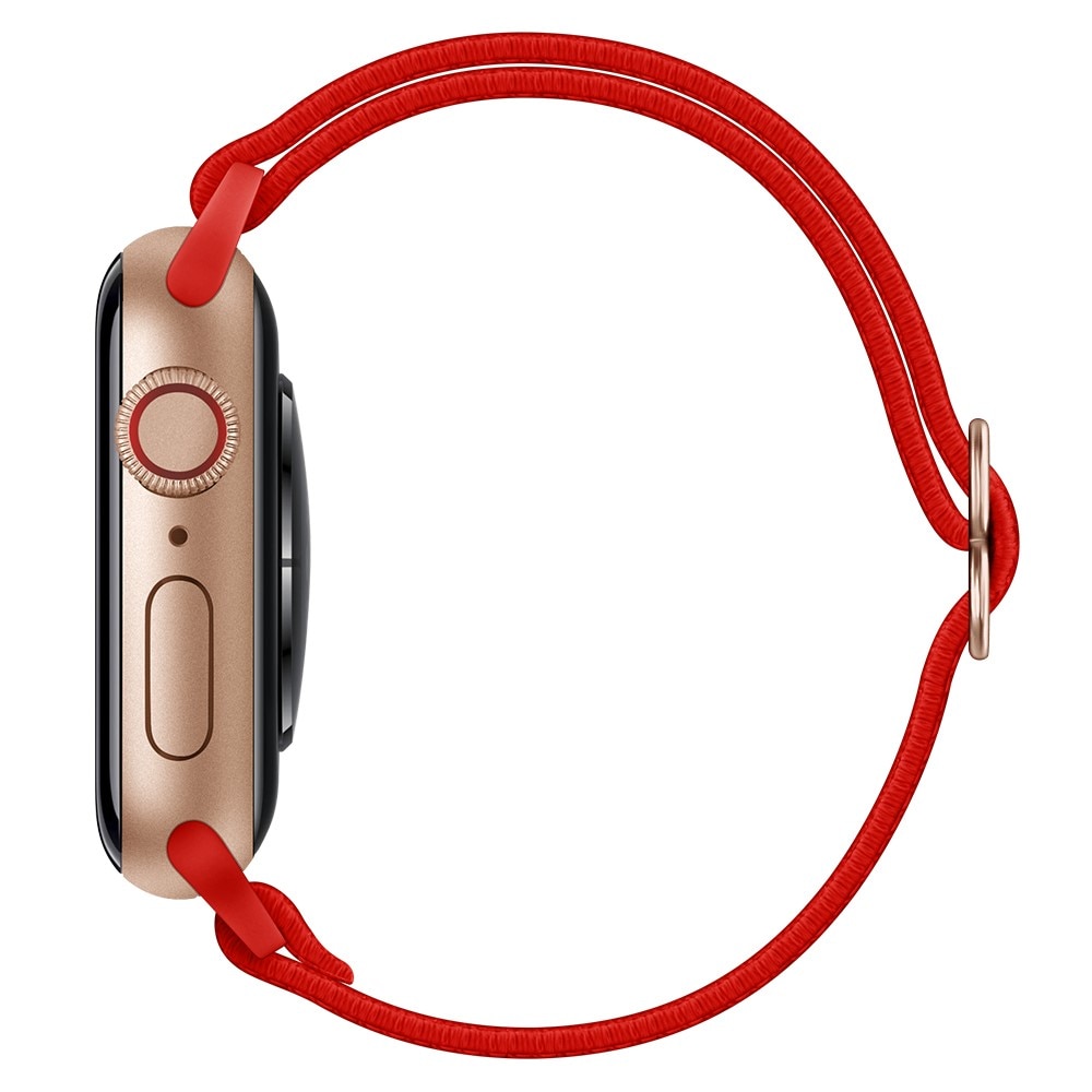 Elastisk Nylonurrem Apple Watch SE 44mm rød