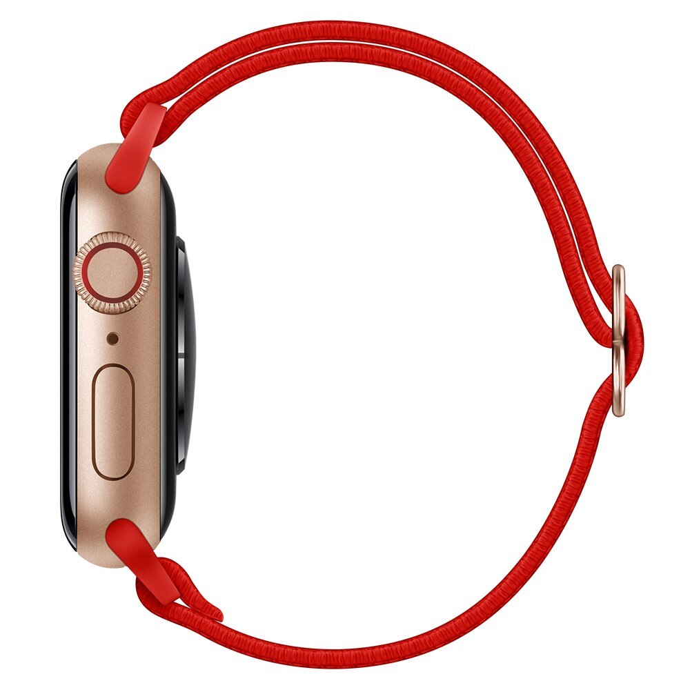 Elastisk Nylonurrem Apple Watch Series 10 46mm Rød