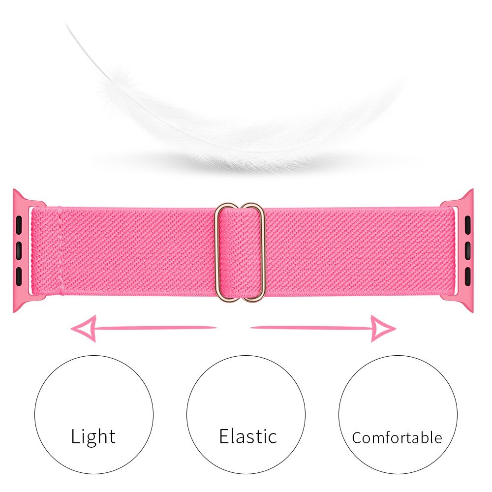 Elastisk Nylonurrem Apple Watch 41mm Series 8 fuchsia