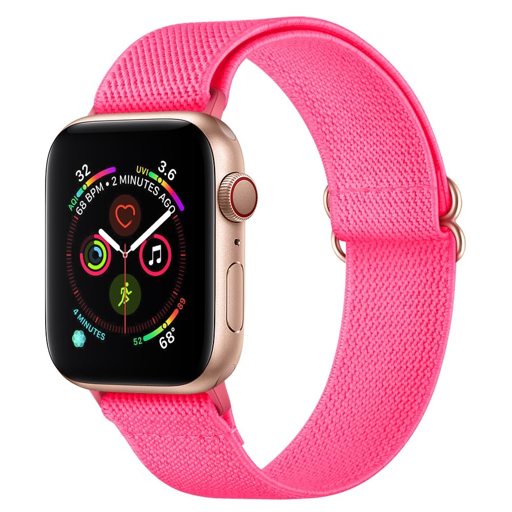 Elastisk Nylonurrem Apple Watch 41mm Series 8 fuchsia