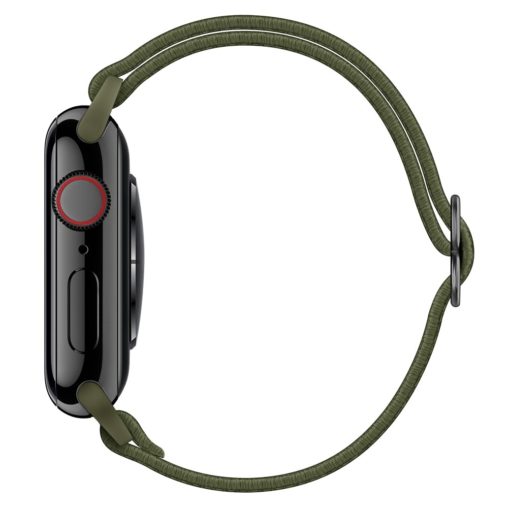 Elastisk Nylonurrem Apple Watch 45mm Series 9 grøn