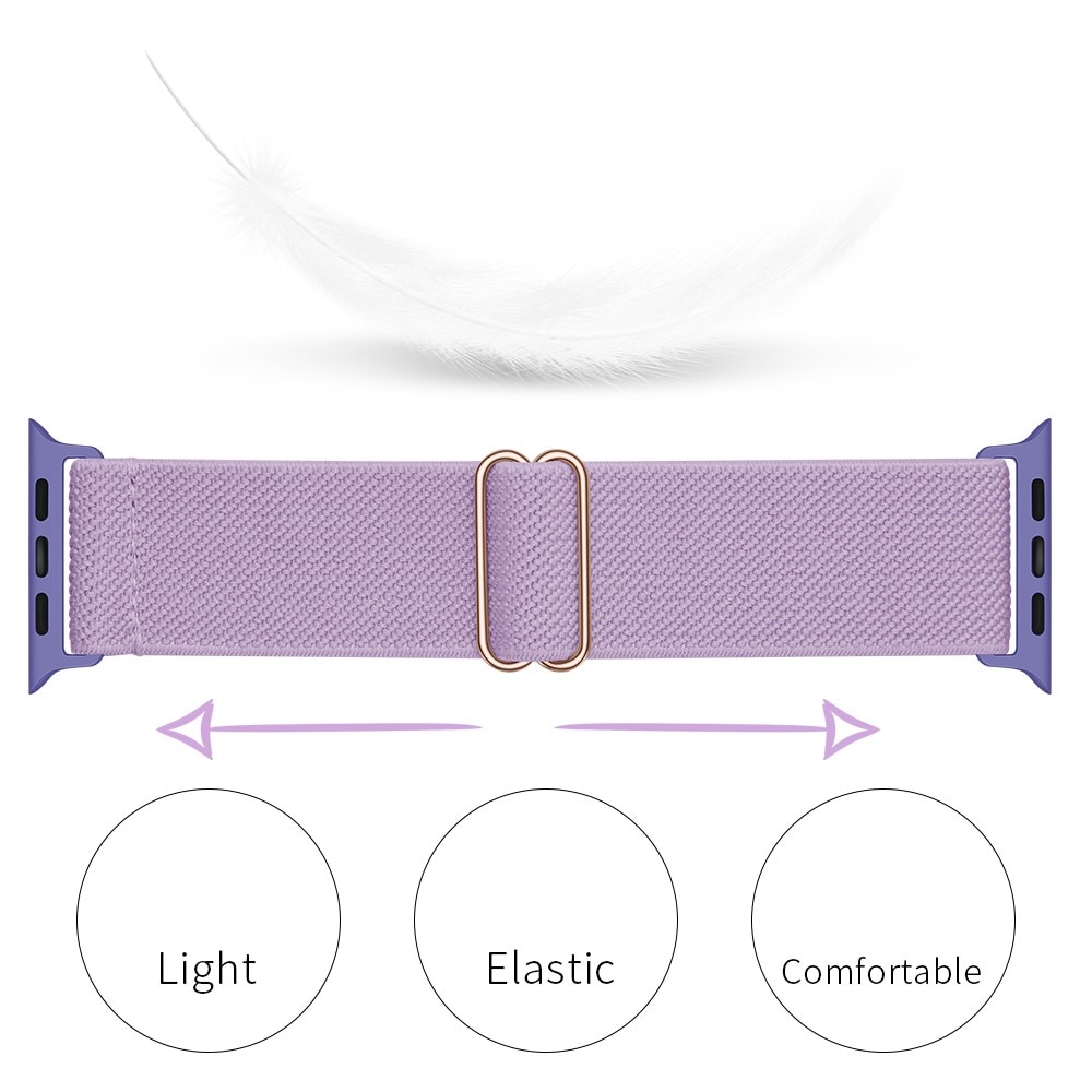 Elastisk Nylonurrem Apple Watch 41mm Series 8 lila