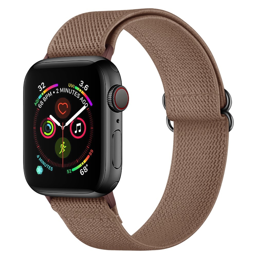 Elastisk Nylonurrem Apple Watch 41mm Series 8 brun