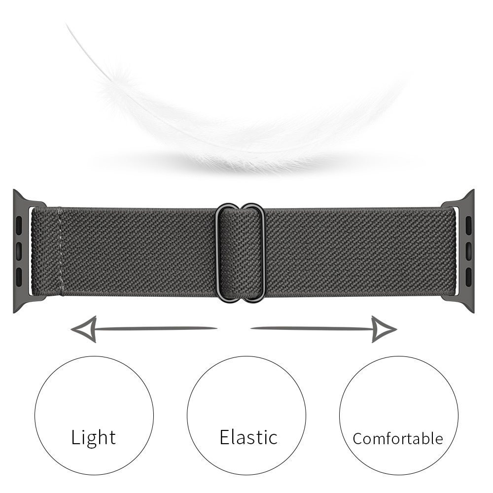 Elastisk Nylonurrem Apple Watch Ultra 49mm grå