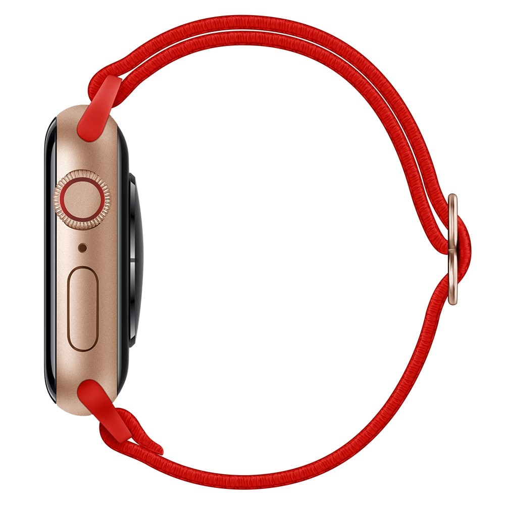 Elastisk Nylonurrem Apple Watch Series 8 45mm Rød