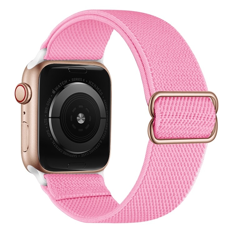 Elastisk Nylonurrem Apple Watch Ultra 2 49mm lyserød